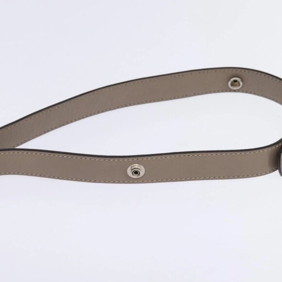 FENDI By The Way Hand Bag Leather 2way Beige Silver Auth hk2988 - Picture 8 of 16